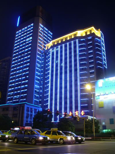 湖南長沙五一路夜景實景
